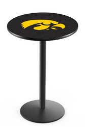 Iowa L214 Black Wrinkle Logo Table