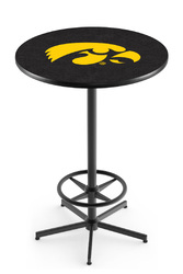 Iowa L216 Black Wrinkle Logo Table