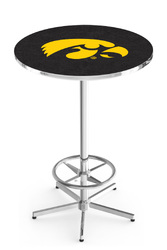 Iowa L216 Chrome Logo Table
