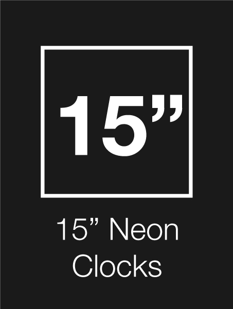 15" Logo Neon Clocks
