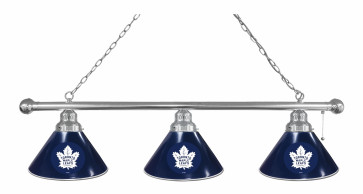 Toronto Maple Leafs Logo 3 Shade Billiard Light with Chrome Finish