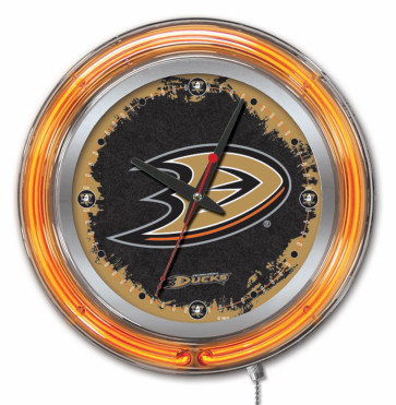 Anaheim Ducks Logo 15" Neon Clock