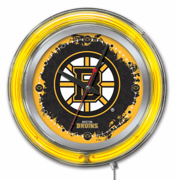 Boston Bruins Logo Neon Clock 15 inch