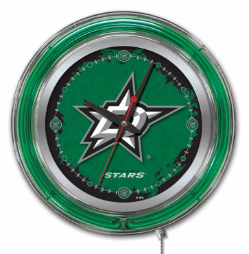 Dallas Stars Logo neon Clock 15 inch
