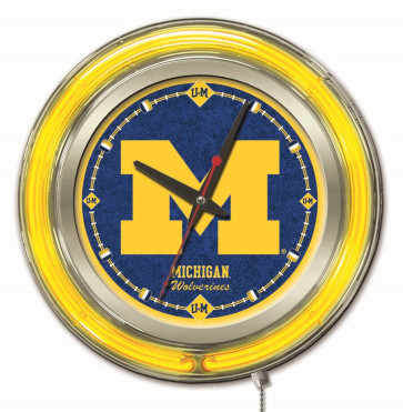 Michigan 15 Inch Neon Clock