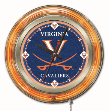 15" Neon University of Virginia Logo Clock