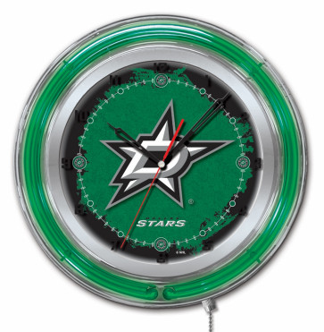 Dallas Stars Logo Neon Clock 19 inch