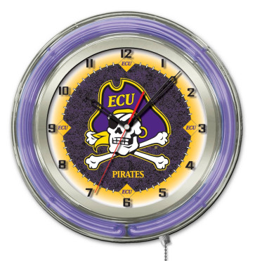 East Carolina University 19 inch Neon Clock