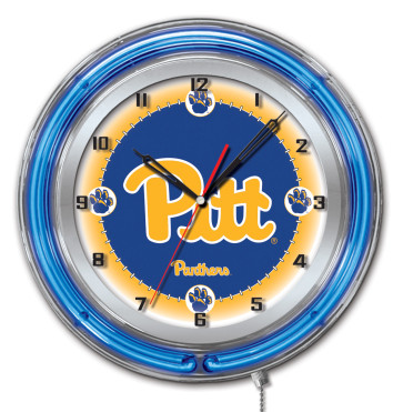 University of Pittsburgh Neon Clock 19 inch