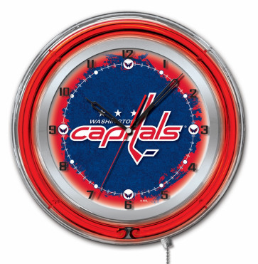 Washington Capitals Logo Neon Clock 19 Inch