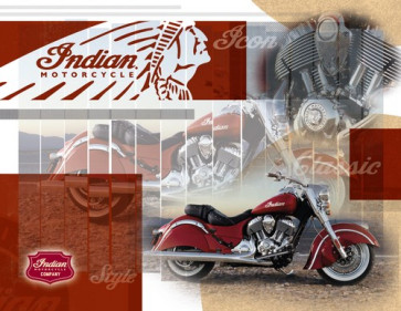 Indian Motorcycle Collage Canvas