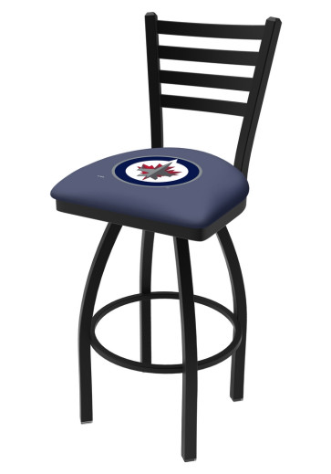 Winnipeg Jets Logo L014 Ladder Back Bar Stool