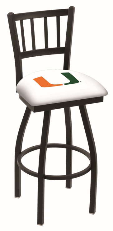 L018 University of Miami Logo Bar Stool
