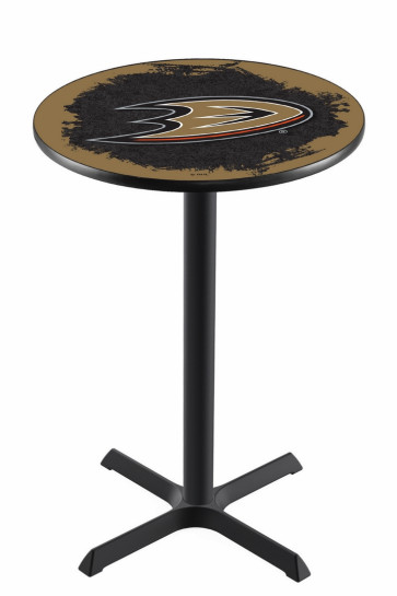 Anaheim Ducks Logo Design 1 L211 Pub Table With Black Finish