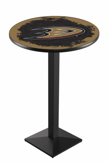 Anaheim Ducks Logo Design 1 L217 Pub Table With Black Finish