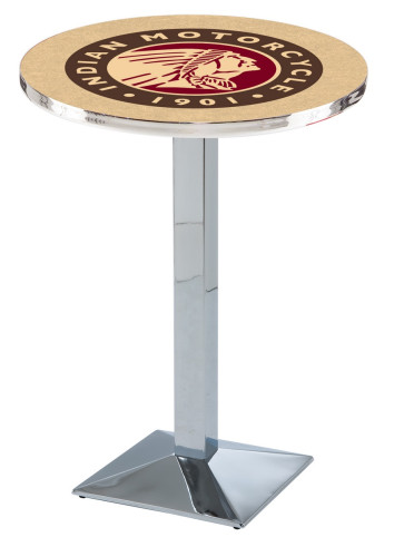 Indian Motorcycle Chrome L217 Logo Pub Table