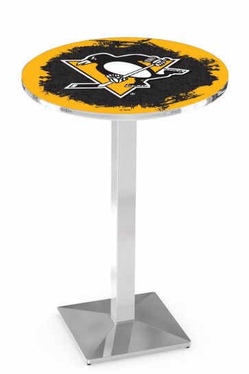 Pittsburgh Penguins Logo Design 1 L217 Pub Table