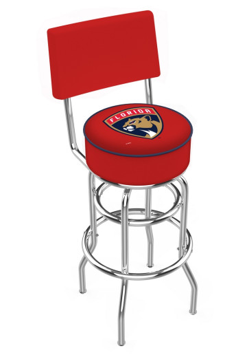 Florida Panthers Logo L7C4 Bar Stool with Back Rest