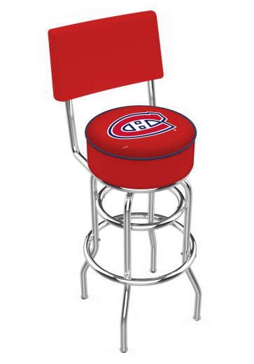 Montreal Canadiens Logo L7C4 Bar Stool with Back Rest