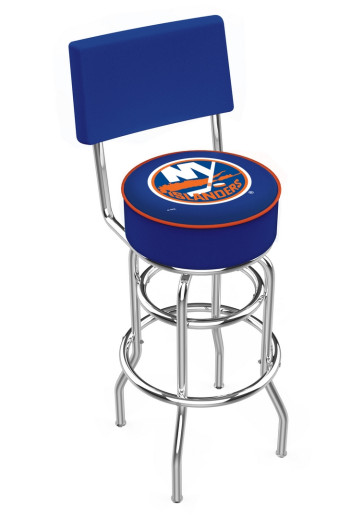 New York Islanders Logo L7C4 Bar Stool with Back Rest