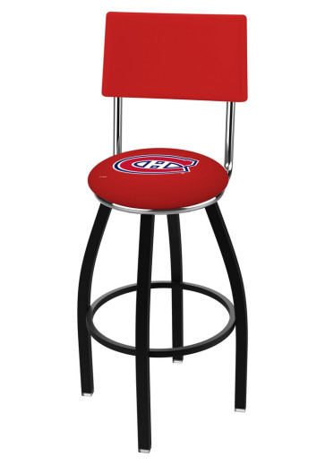 Montreal Canadiens Logo L8B4 Bar Stool with Back Rest