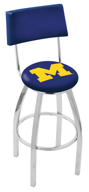 L8C4 University of Michigan Ohio Logo Bar Stool