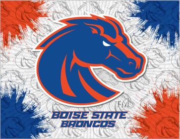 Boise State Logo Printed Canvas Art