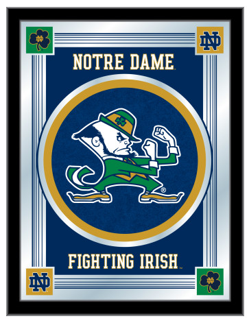 Notre Dame Fighting Irish Leprechaun Logo Mirror