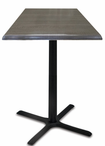 Square Charcoal Table Top with 211 Outdoor Base