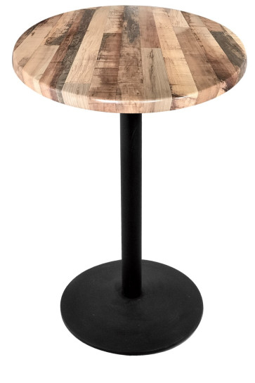 Round Rustic Table Top with 214 Outdoor Base