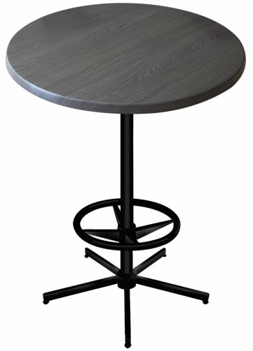 Round Charcoal Table Top with 216 Outdoor Base