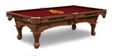 Arizona State Pool Table With Sparky Logo Cloth