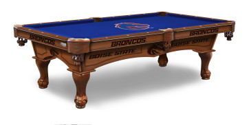 Boise State Pool Table With Logo Cloth