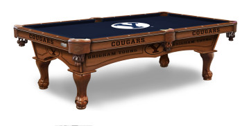 Brigham Young Pool Table With Logo Cloth