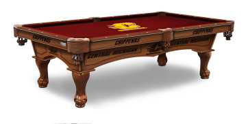 Central Michigan Pool Table With Logo Cloth