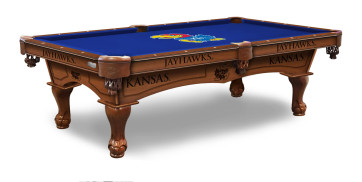 Kansas Pool Table With Logo Cloth