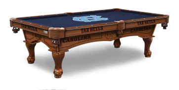 North Carolina Pool Table With Logo Cloth