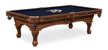 Nashville Predators Logo Billiard table with logo cloth