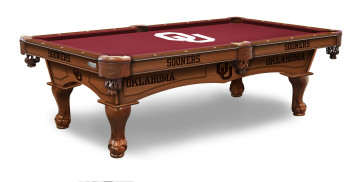 University of Oklahoma Sooners Billiard Table With Logo Cloth