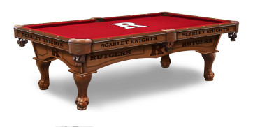 Rutgers Billiard Table With Logo Cloth