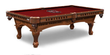 South Carolina Gamecocks Billiard Table With Logo Cloth