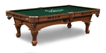 South Florida Bulls Billiard Table With Logo Cloth