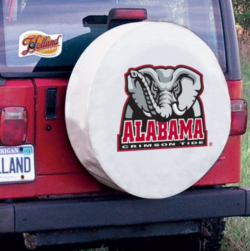 Alabama Elephant White Tire Cover Lifestyle