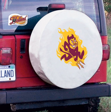 Arizona State Sparky White Tire Cover Lifestyle