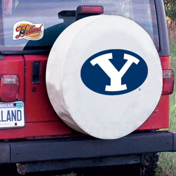 Brigham Young White Tire Cover Lifestyle