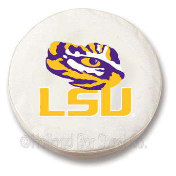 Louisiana State University Logo Tire Cover - White
