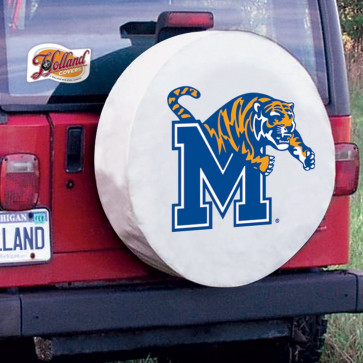University of Memphis Logo Tire Cover - White