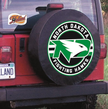 University of North Dakota Logo Tire Cover - Black