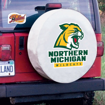 Northern Michigan University Logo Tire Cover -  White