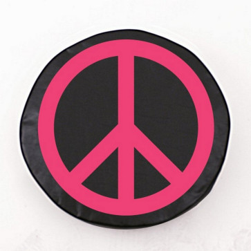 Pink Peace Sign Tire Cover